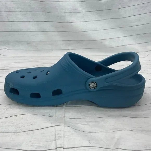 Crocs Classic Clogs Mens 10 Blue Waterproof Slip On Sandals Shoes Womens 12 - Picture 3 of 10